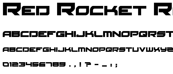 Red Rocket Regular font